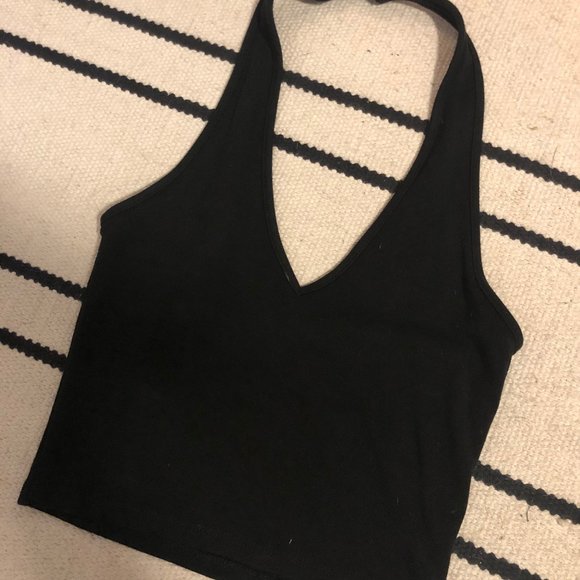 Brandy Melville, Black Halter Top, Crop Top - Picture 1 of 1